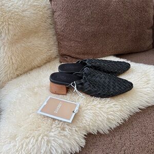 Libertè Woven Leather Heeled Mules